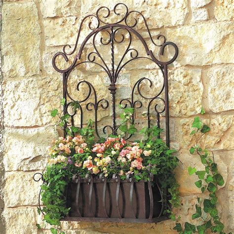 metal hanging flower boxes|decorative flower box ideas.